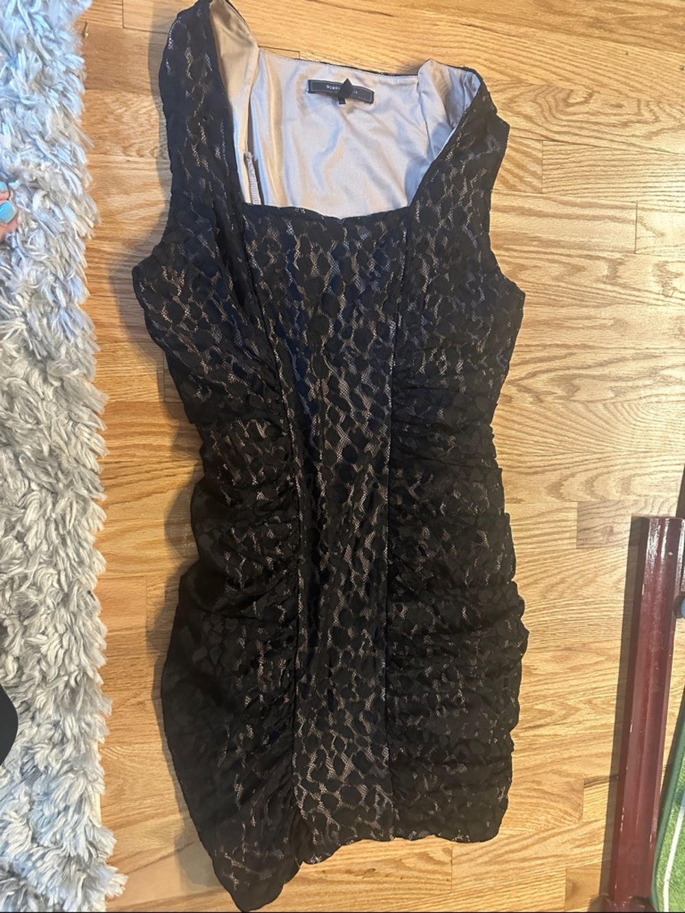 BCBGMaxAzria Black Lace Mini Dress
